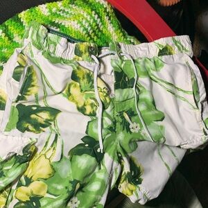Pacific & Co. Miami Green Floral Drawstring Swim Shorts